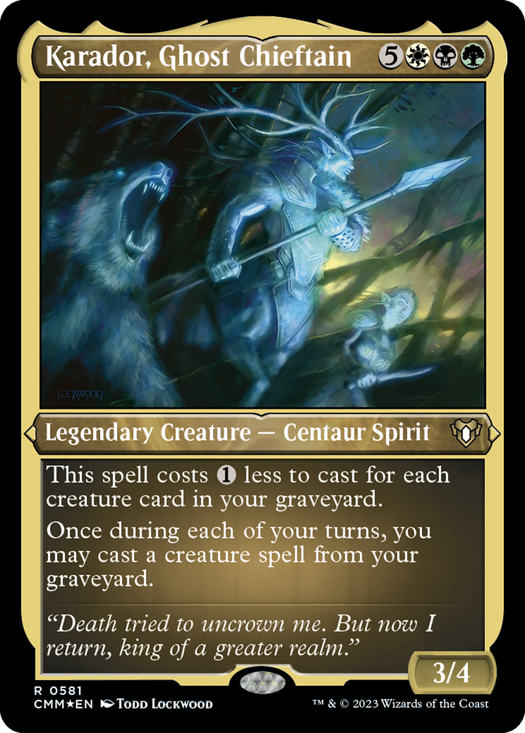 Karador, Ghost Chieftain (581) [Commander Masters] etched - Deck Out Gaming