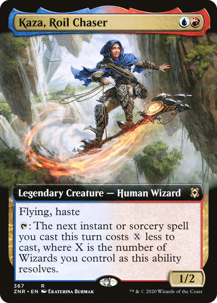 Kaza, Roil Chaser (Extended Art) (367) [Zendikar Rising] foil - Deck Out Gaming