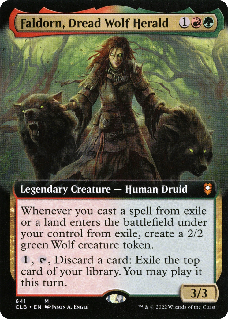 Faldorn, Dread Wolf Herald (Extended Art) (641) [Commander Legends: Battle for Baldur's Gate] - Deck Out Gaming