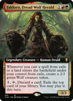 Faldorn, Dread Wolf Herald (Extended Art) (641) [Commander Legends: Battle for Baldur's Gate] foil - Deck Out Gaming