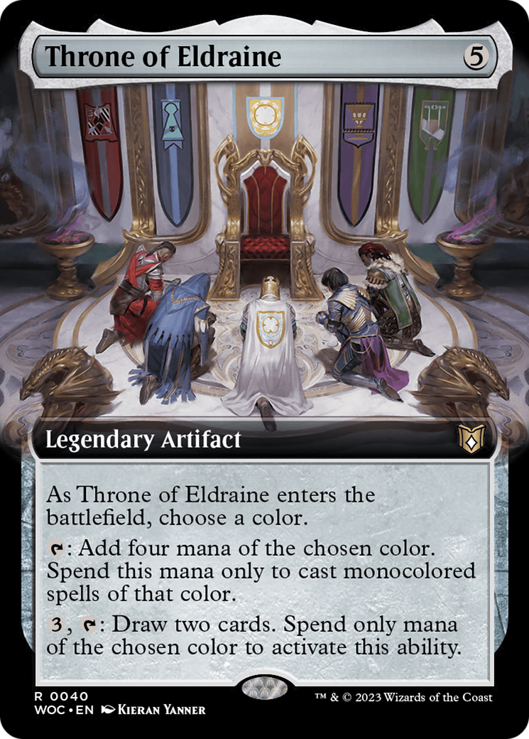 Throne of Eldraine (Extended Art) (40) [Wilds of Eldraine Commander] foil - Deck Out Gaming