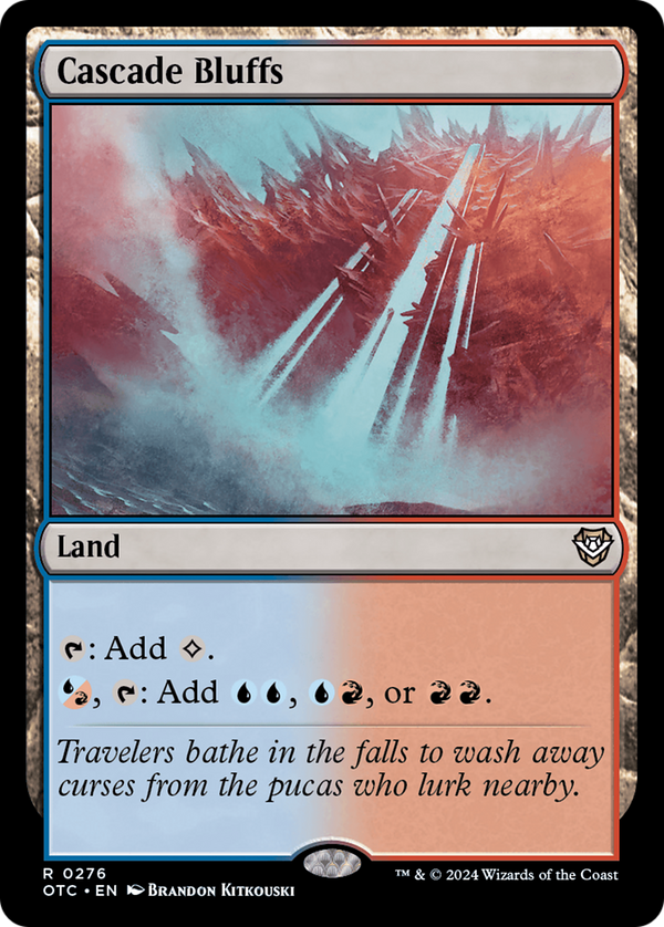 Cascade Bluffs (276) [Outlaws of Thunder Junction Commander] - Deck Out Gaming