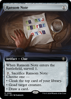 Ransom Note (0356) (Extended Art) (356) [Murders at Karlov Manor Commander] - Deck Out Gaming