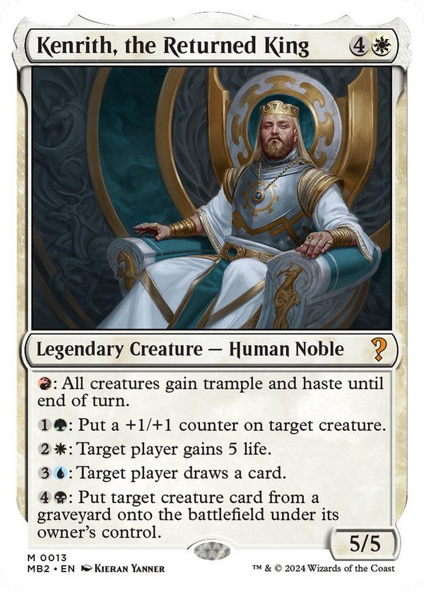 Kenrith, the Returned King (White Border) (13) [Mystery Booster 2] - Deck Out Gaming