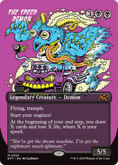 The Speed Demon (Borderless) (339) [Aetherdrift] foil - Deck Out Gaming