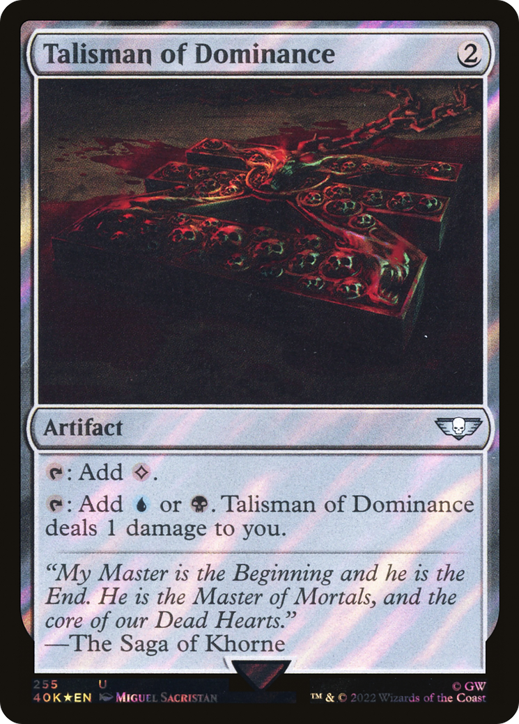 Talisman of Dominance (255) (Surge Foil) (255) [Warhammer 40,000 Commander] foil - Deck Out Gaming
