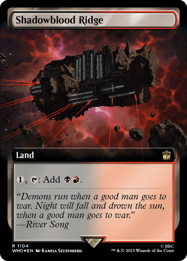 Shadowblood Ridge (Extended Art) (Surge Foil) (1104) [Doctor Who] foil - Deck Out Gaming