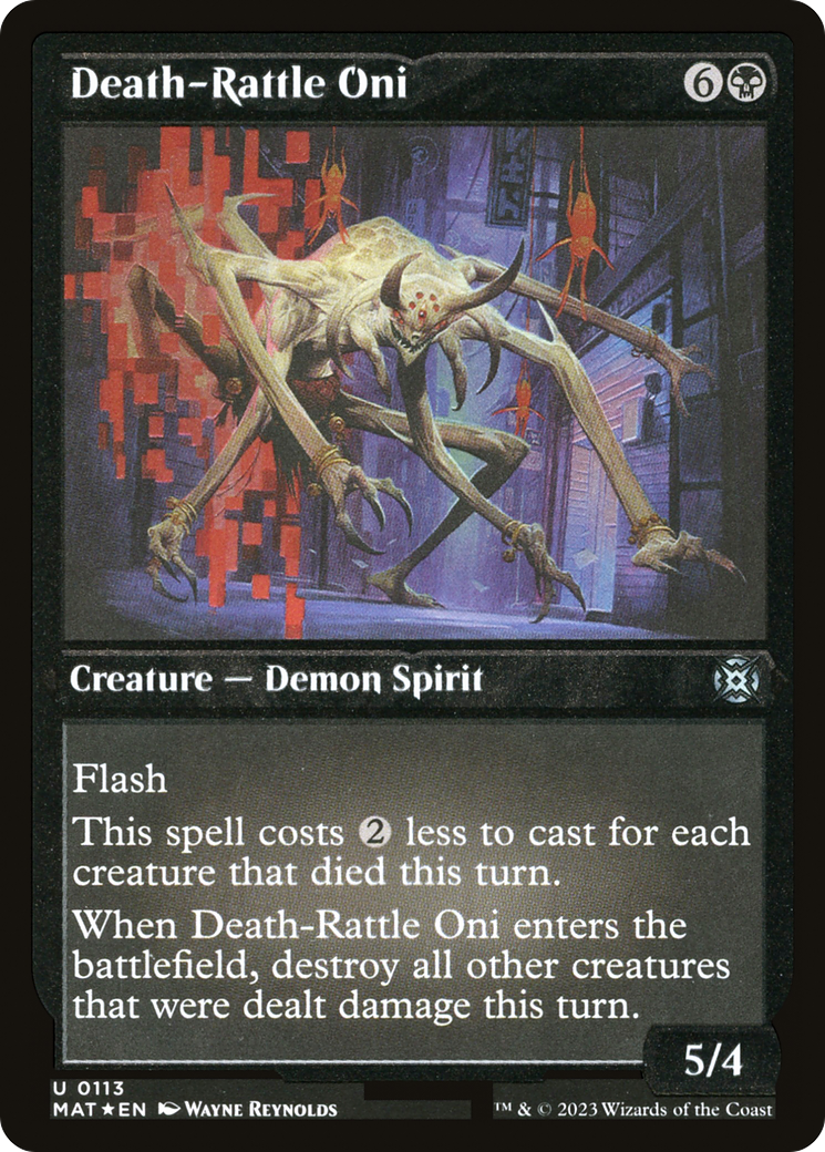 Death-Rattle Oni (113) [March of the Machine: The Aftermath] etched - Deck Out Gaming
