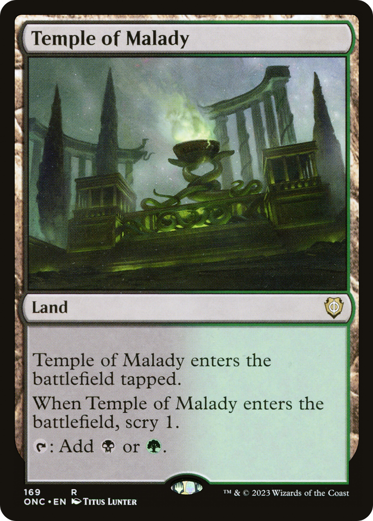 Temple of Malady (169) [Phyrexia: All Will Be One Commander] - Deck Out Gaming