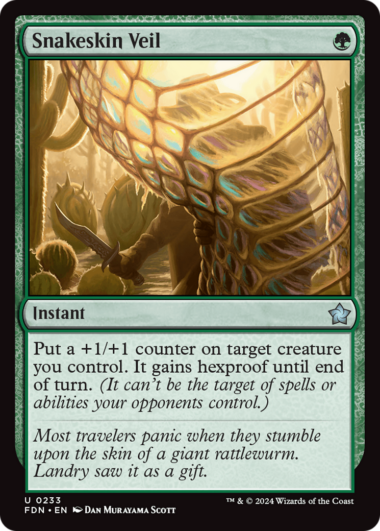Snakeskin Veil (233) [Foundations] foil - Deck Out Gaming
