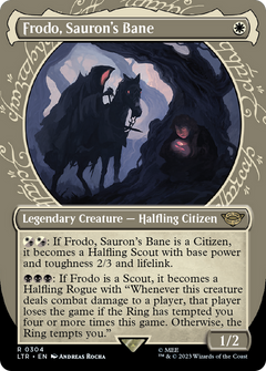 Frodo, Sauron's Bane (Showcase) (304) [Universes Beyond: The Lord of the Rings: Tales of Middle-earth] foil - Deck Out Gaming