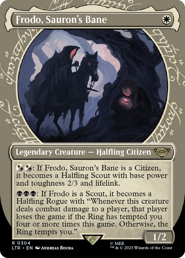 Frodo, Sauron's Bane (Showcase) (304) [Universes Beyond: The Lord of the Rings: Tales of Middle-earth] foil - Deck Out Gaming