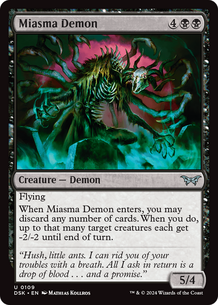 Miasma Demon (109) [Duskmourn: House of Horror] - Deck Out Gaming