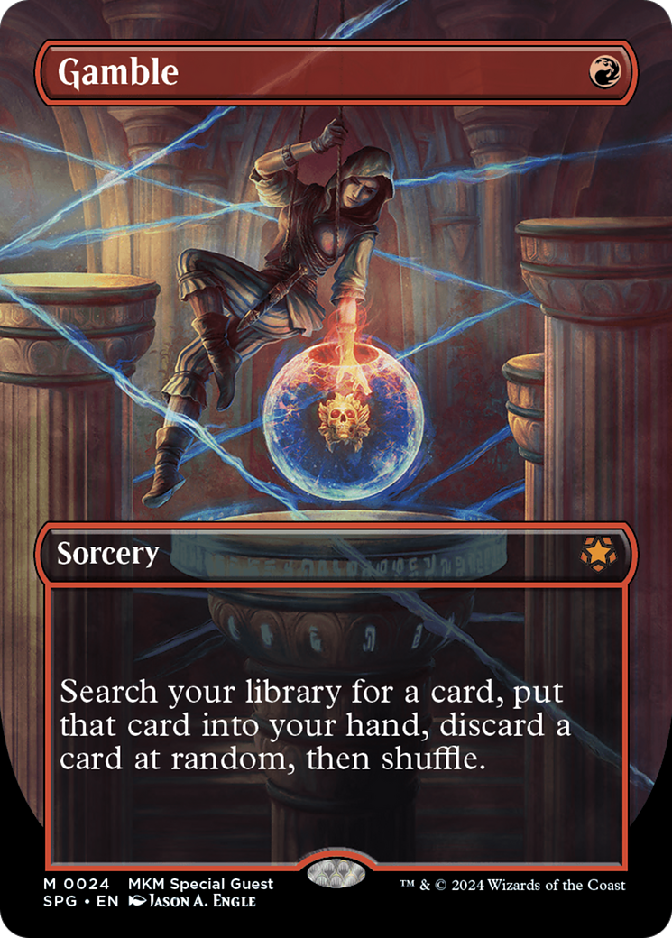 Gamble (Borderless) (24) [Special Guests] foil - Deck Out Gaming