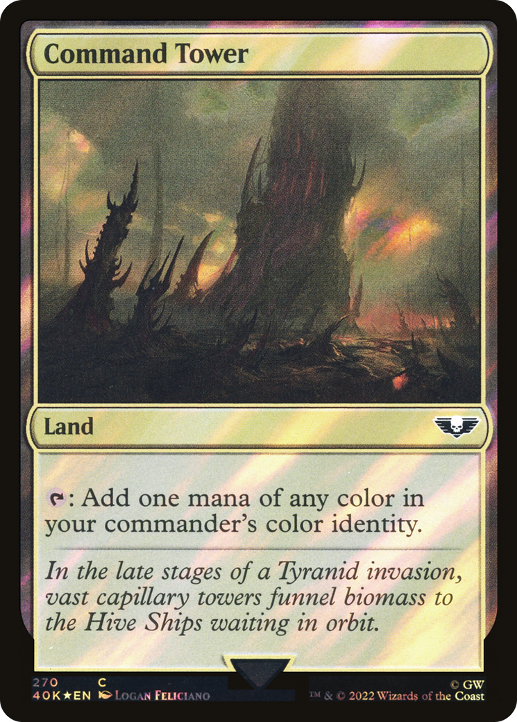 Command Tower (270) (Surge Foil) (270) [Warhammer 40,000 Commander] foil - Deck Out Gaming