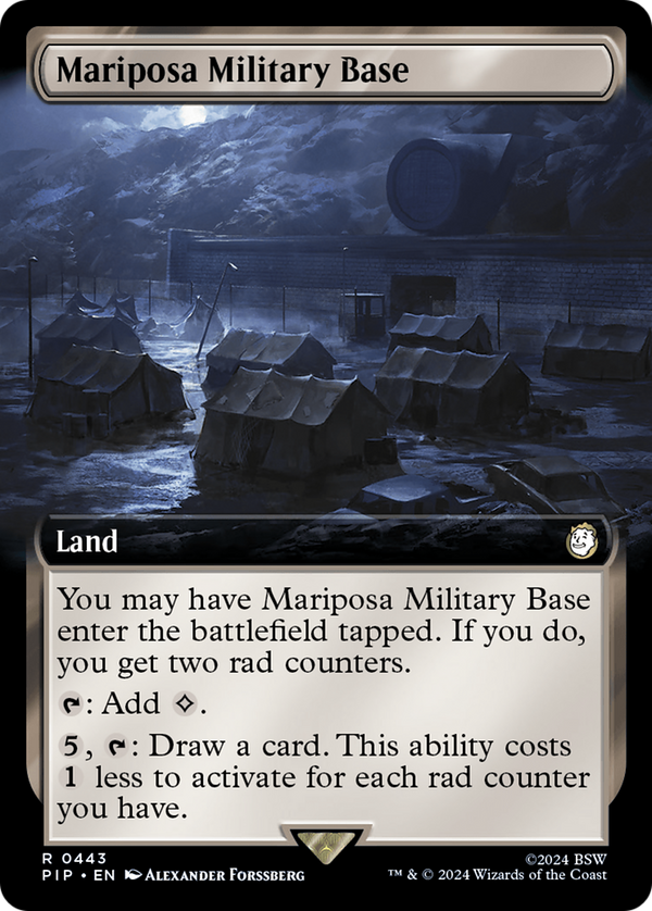 Mariposa Military Base (Extended Art) (443) [Fallout] foil - Deck Out Gaming