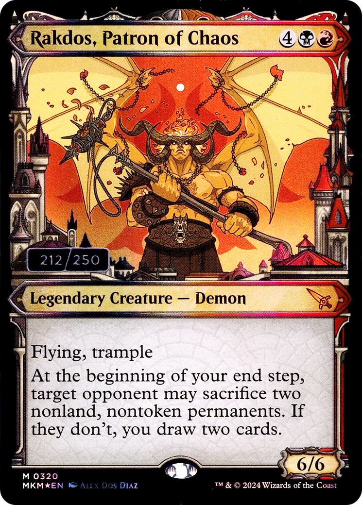 Rakdos, Patron of Chaos (Serial Numbered) (320) [Murders at Karlov Manor] foil - Deck Out Gaming