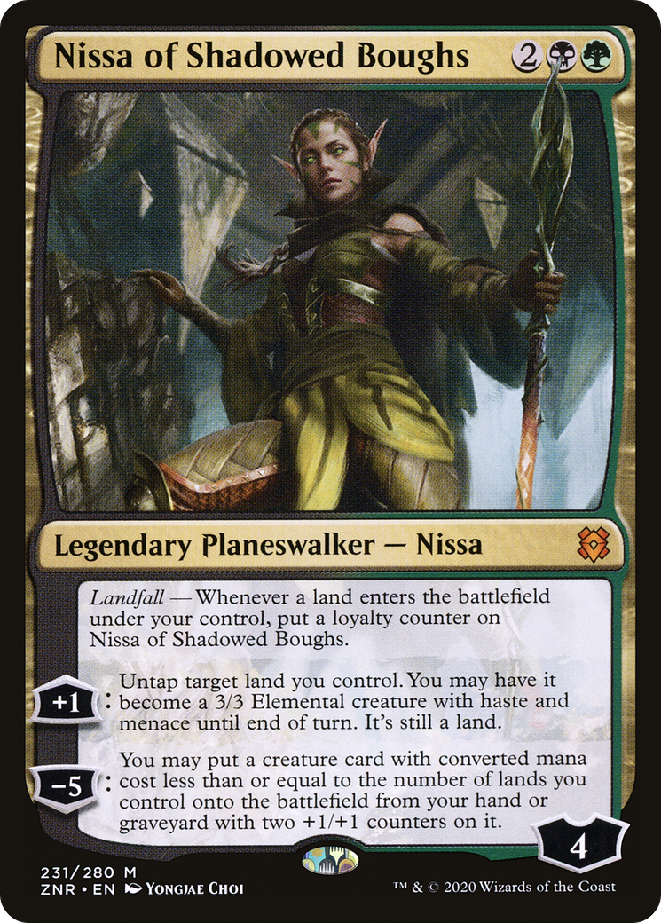 Nissa of Shadowed Boughs (231) [Zendikar Rising] foil - Deck Out Gaming