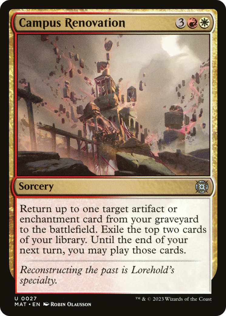 Campus Renovation (27) [March of the Machine: The Aftermath] foil - Deck Out Gaming