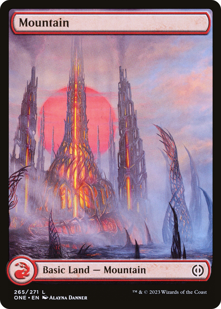 Mountain (265) - Full Art (265) [Phyrexia: All Will Be One] - Deck Out Gaming