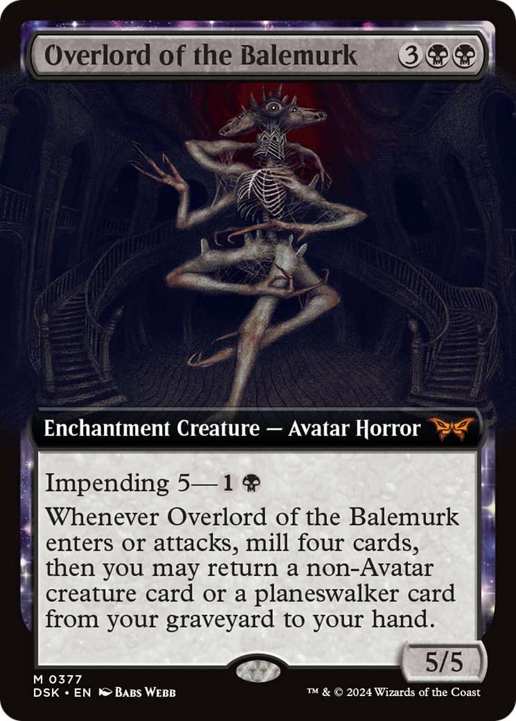 Overlord of the Balemurk (Extended Art) (377) [Duskmourn: House of Horror] foil - Deck Out Gaming