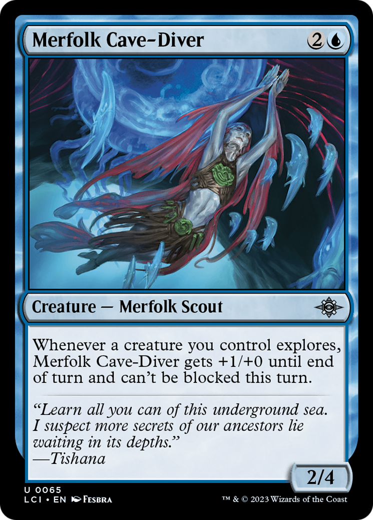 Merfolk Cave-Diver (65) [The Lost Caverns of Ixalan] foil - Deck Out Gaming