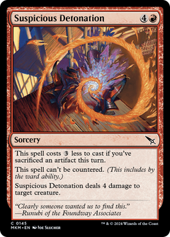 Suspicious Detonation (145) [Murders at Karlov Manor] foil - Deck Out Gaming