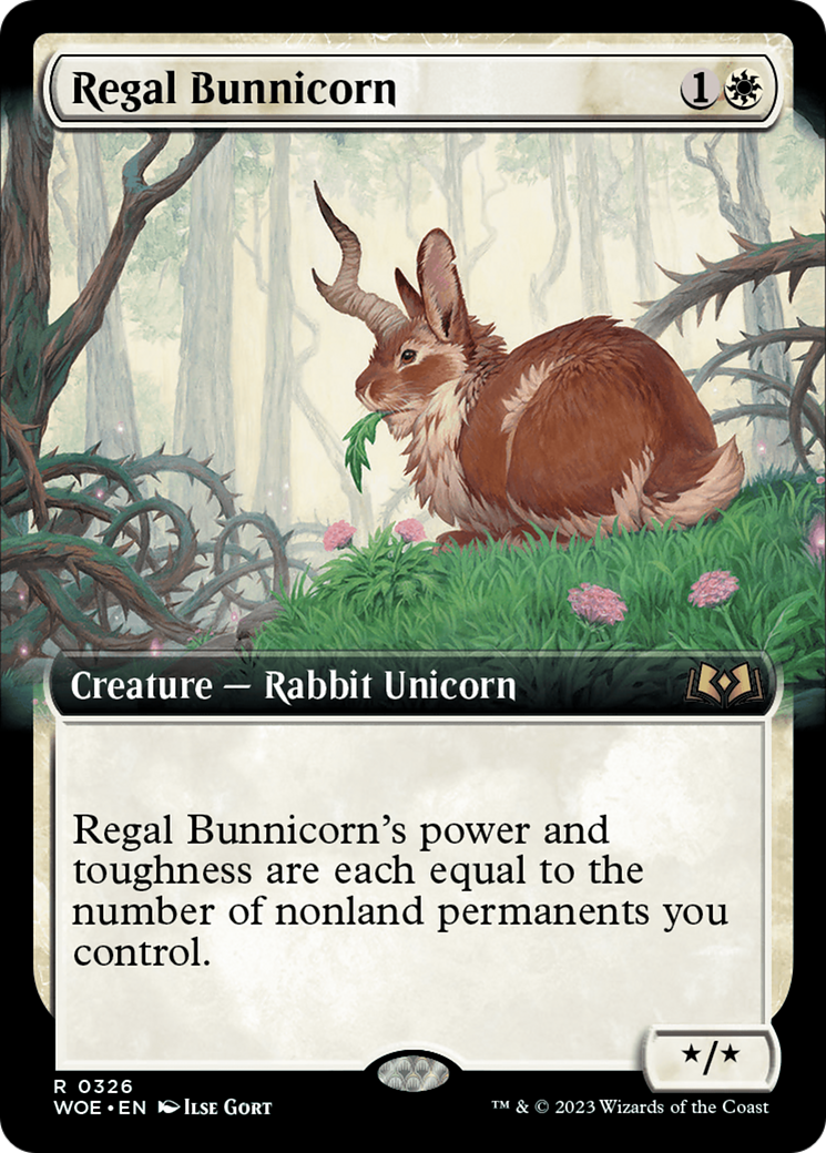 Regal Bunnicorn (Extended Art) (326) [Wilds of Eldraine] foil - Deck Out Gaming
