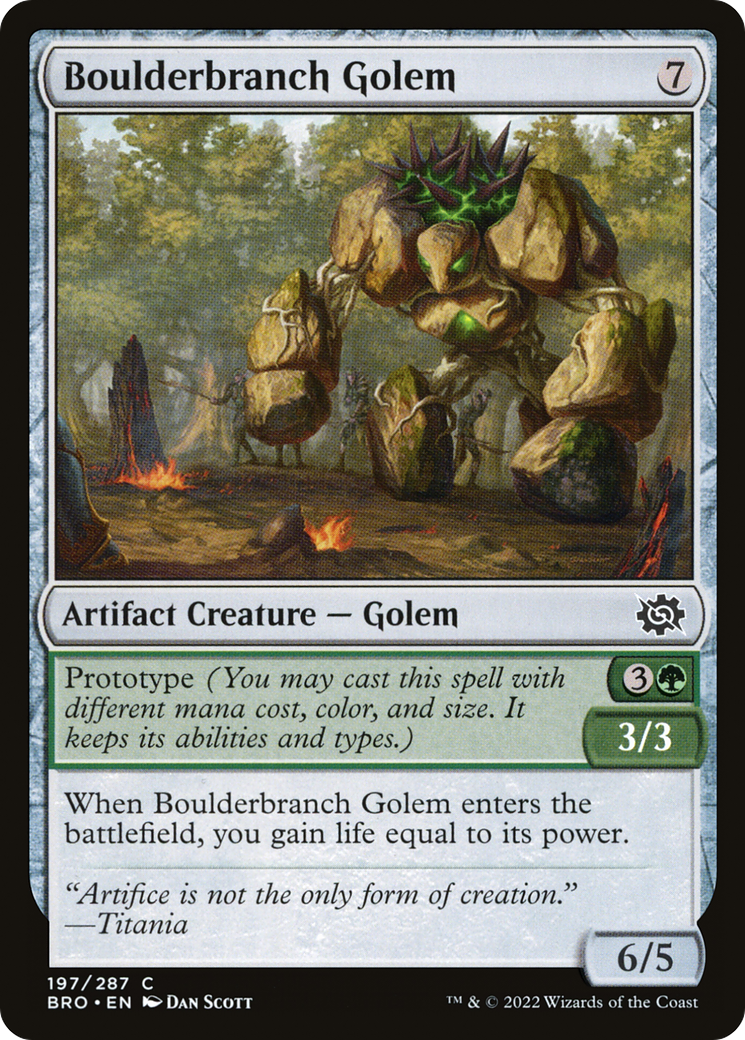 Boulderbranch Golem (197) [The Brothers' War] foil - Deck Out Gaming