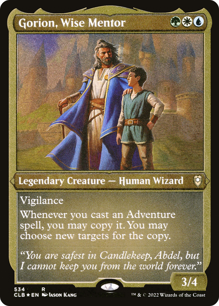 Gorion, Wise Mentor (534) [Commander Legends: Battle for Baldur's Gate] etched - Deck Out Gaming
