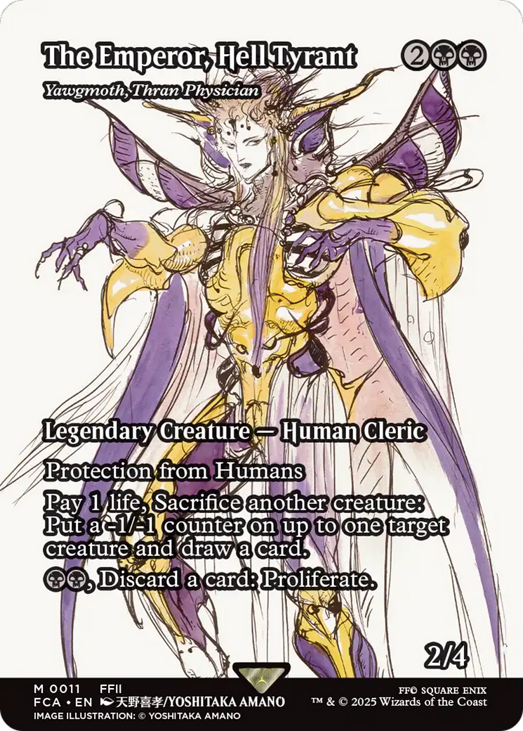 The Emperor, Hell Tyrant - Yawgmoth, Thran Physician (Showcase) (11) [FINAL FANTASY: Through the Ages] foil - Deck Out Gaming