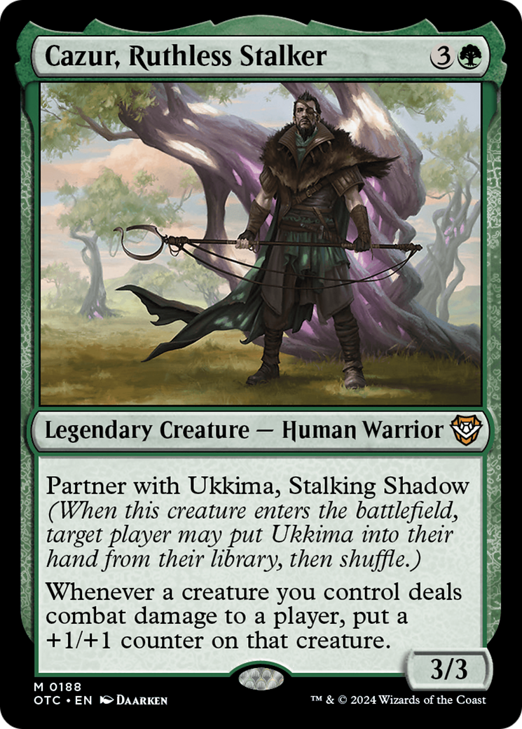 Cazur, Ruthless Stalker (188) [Outlaws of Thunder Junction Commander] - Deck Out Gaming