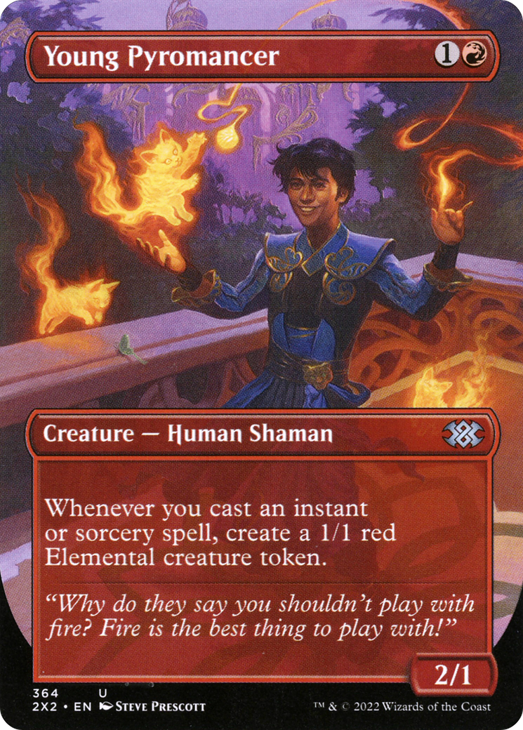 Young Pyromancer (Borderless) (364) [Double Masters 2022] foil - Deck Out Gaming