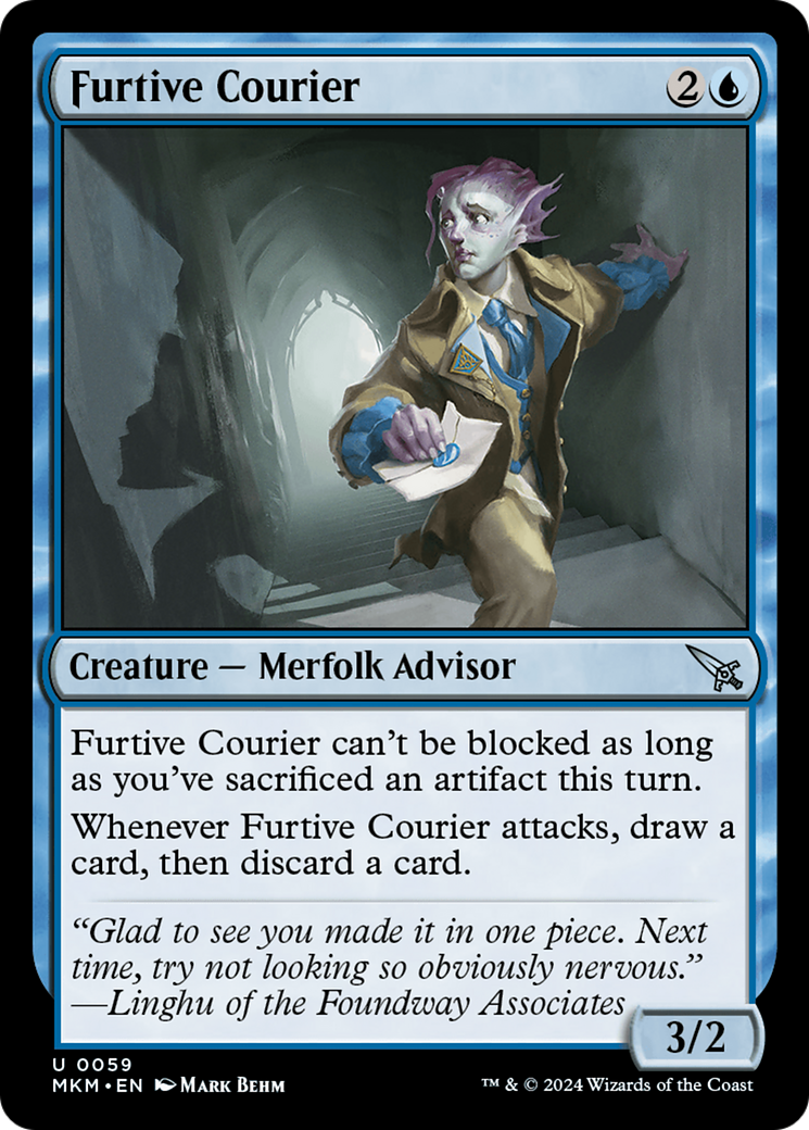 Furtive Courier (59) [Murders at Karlov Manor] foil - Deck Out Gaming