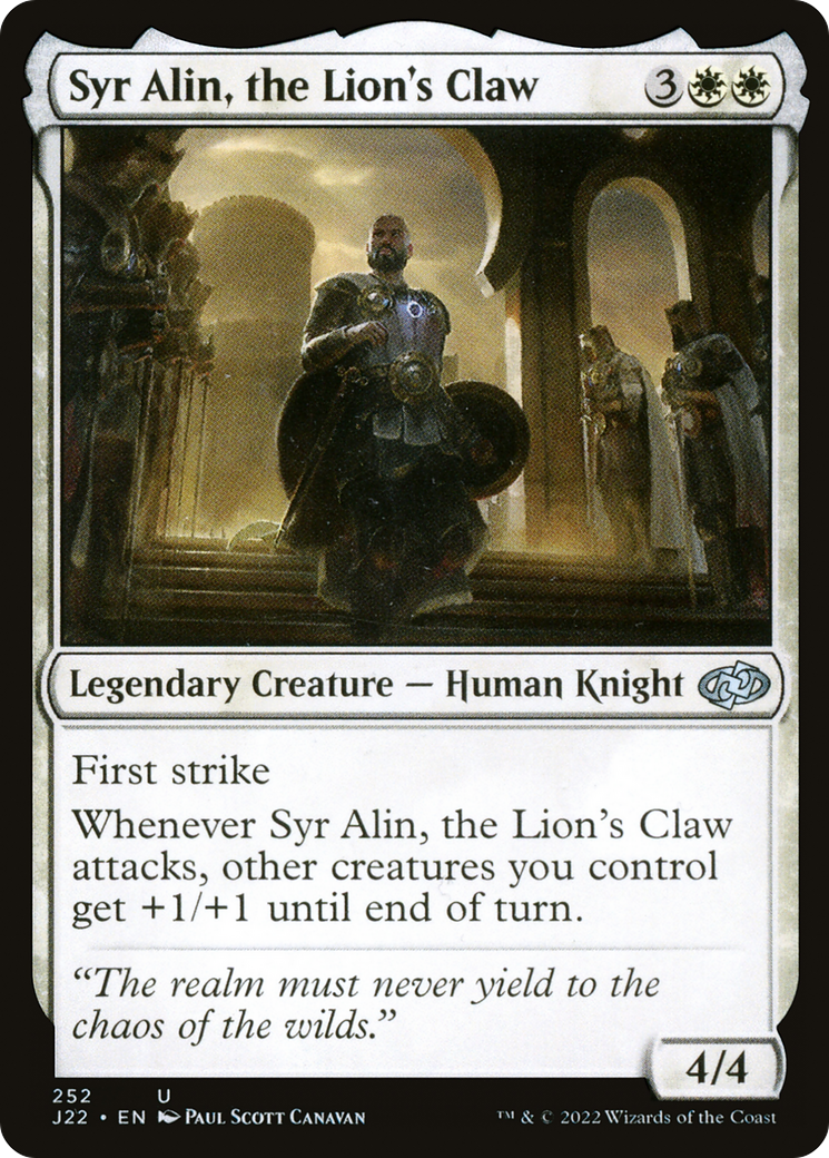 Syr Alin, the Lion's Claw (252) [Jumpstart 2022] - Deck Out Gaming