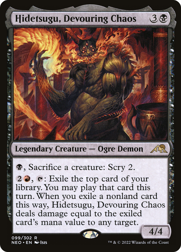 Hidetsugu, Devouring Chaos (99) [Kamigawa: Neon Dynasty] - Deck Out Gaming