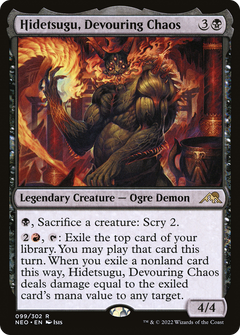 Hidetsugu, Devouring Chaos (99) [Kamigawa: Neon Dynasty] foil - Deck Out Gaming