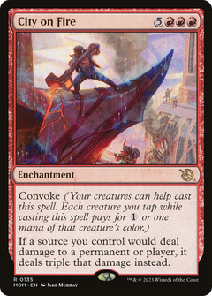 City on Fire (135) [March of the Machine] foil - Deck Out Gaming