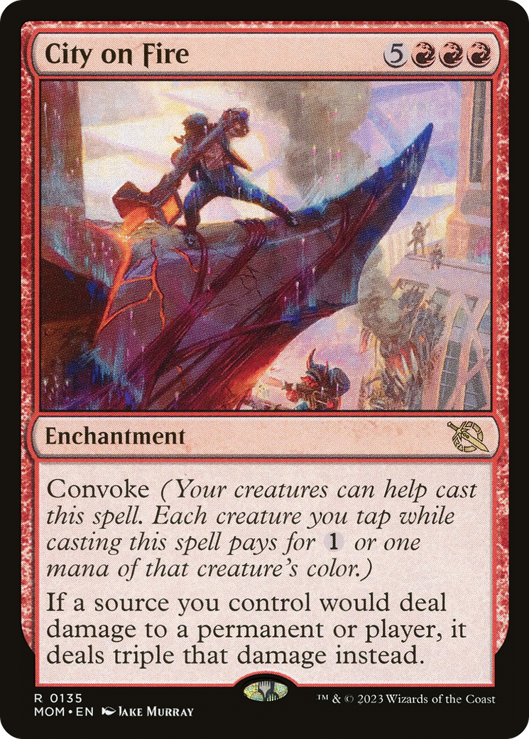 City on Fire (135) [March of the Machine] foil - Deck Out Gaming
