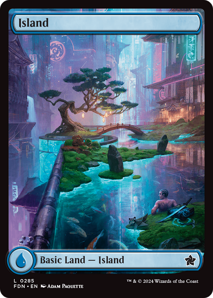 Island (0285) (285) [Foundations] foil - Deck Out Gaming