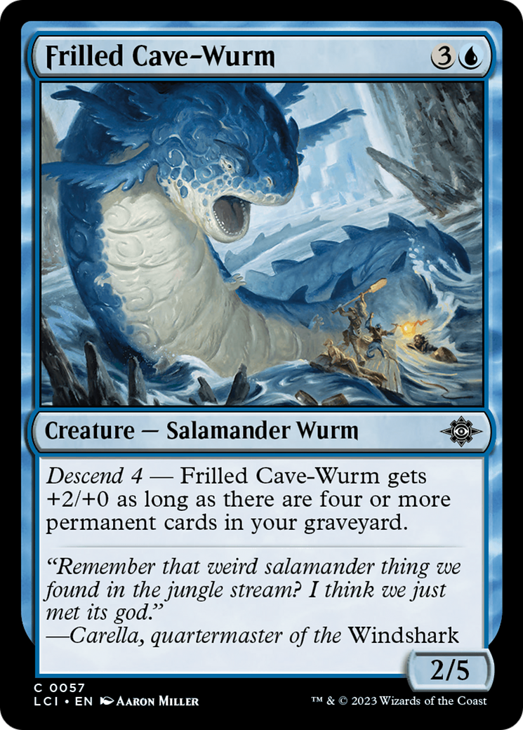 Frilled Cave-Wurm (57) [The Lost Caverns of Ixalan] foil - Deck Out Gaming