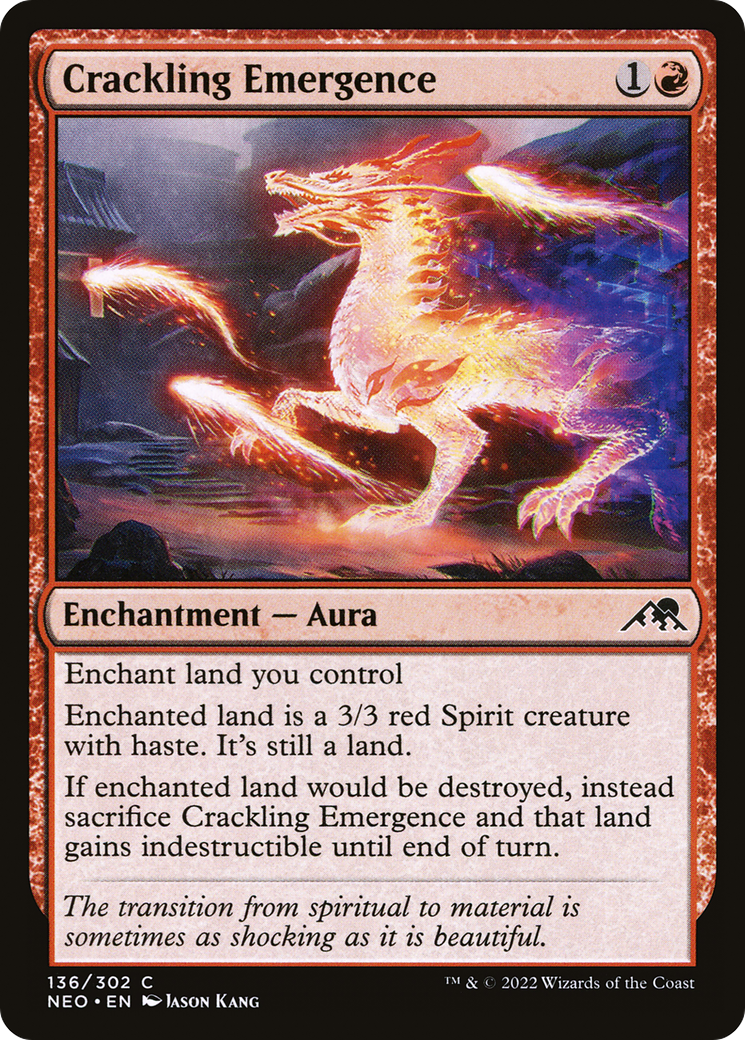Crackling Emergence (136) [Kamigawa: Neon Dynasty] foil - Deck Out Gaming