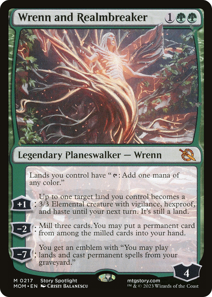 Wrenn and Realmbreaker (217) [March of the Machine] foil - Deck Out Gaming