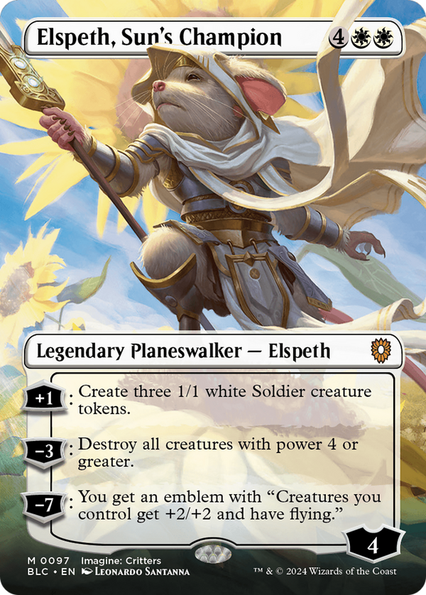 Elspeth, Sun's Champion (Borderless) (97) [Bloomburrow Commander] - Deck Out Gaming