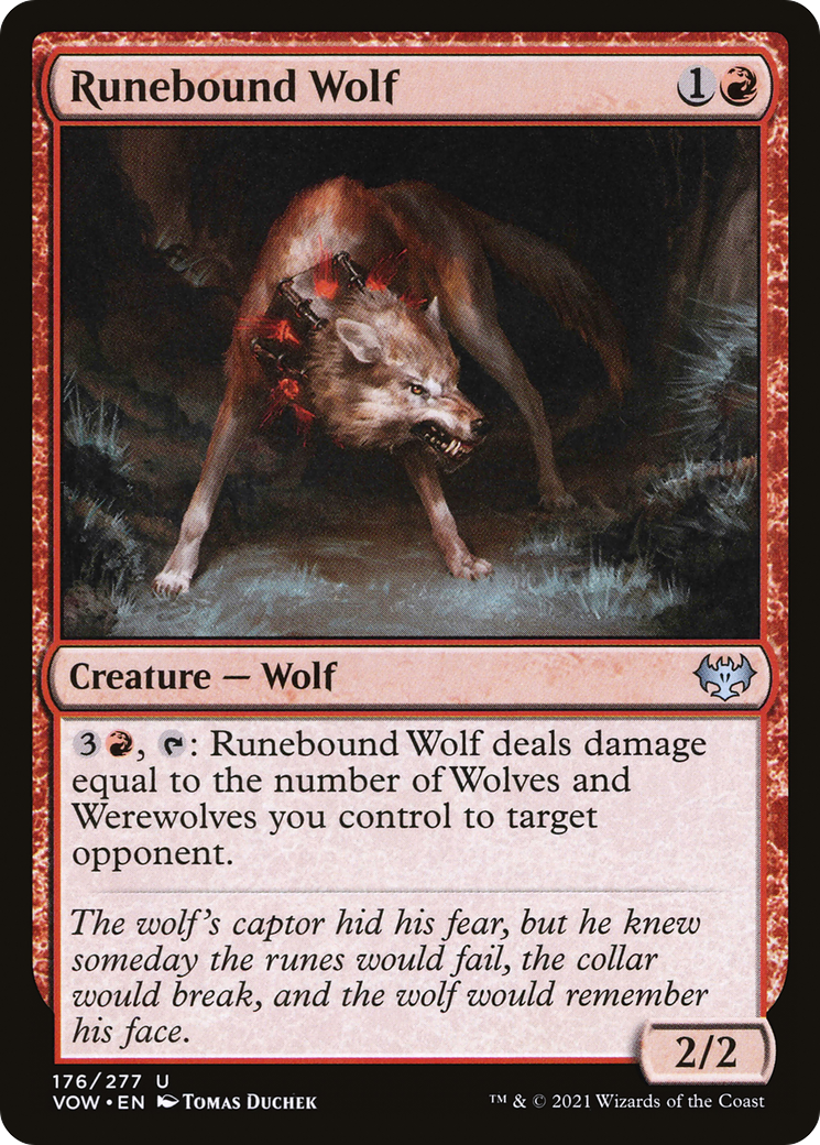 Runebound Wolf (176) [Innistrad: Crimson Vow] foil - Deck Out Gaming