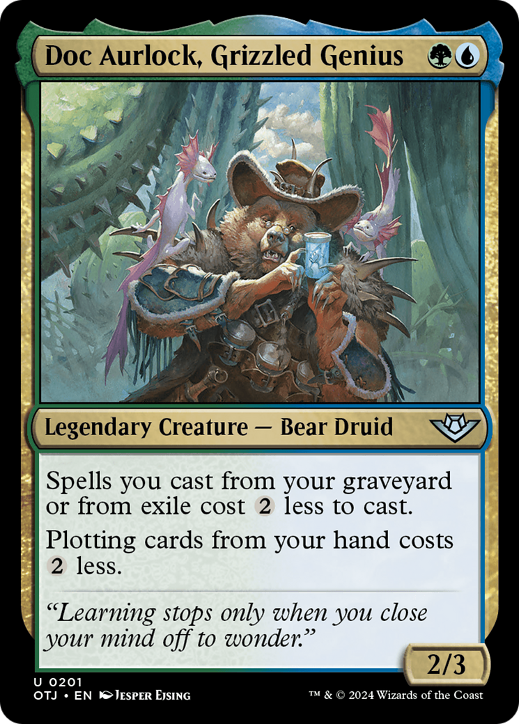 Doc Aurlock, Grizzled Genius (201) [Outlaws of Thunder Junction] foil - Deck Out Gaming