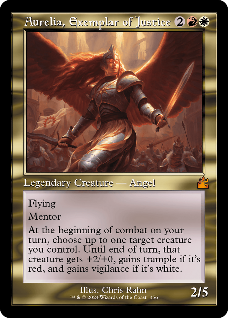 Aurelia, Exemplar of Justice (Retro Frame) (356) [Ravnica Remastered] foil - Deck Out Gaming