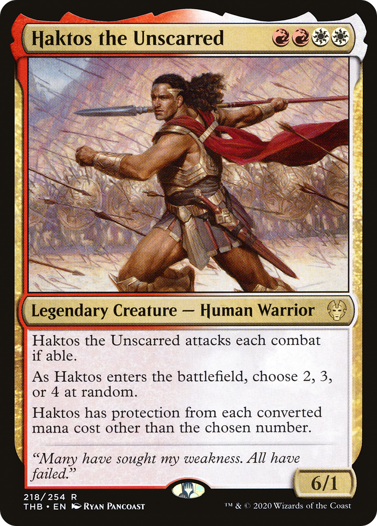 Haktos the Unscarred (218) [Theros Beyond Death] foil - Deck Out Gaming
