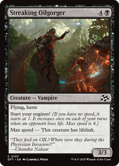 Streaking Oilgorger (107) [Aetherdrift] foil - Deck Out Gaming