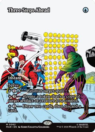 Three Steps Ahead (Borderless) (62) [Marvel Universe Eternal-Legal] - Deck Out Gaming